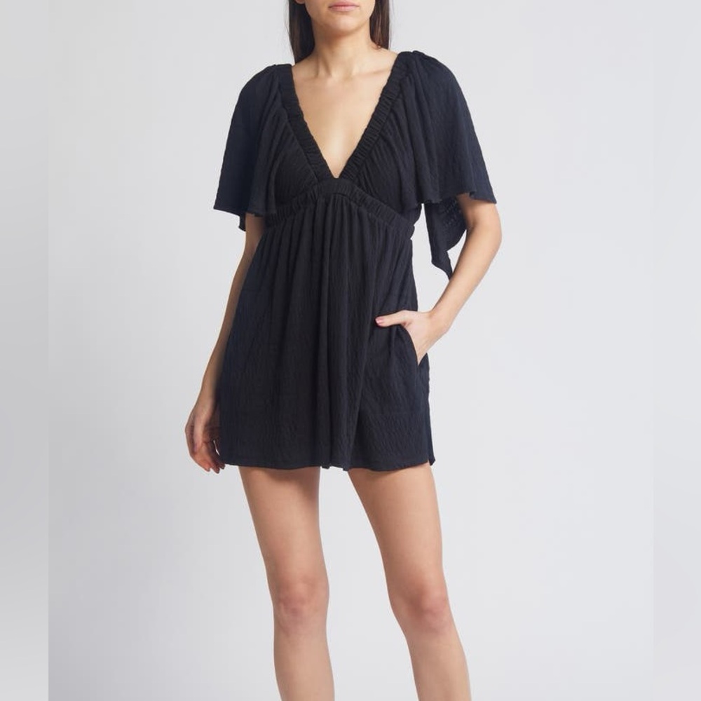NWOT Free People La La Flutter Sleeve Romper